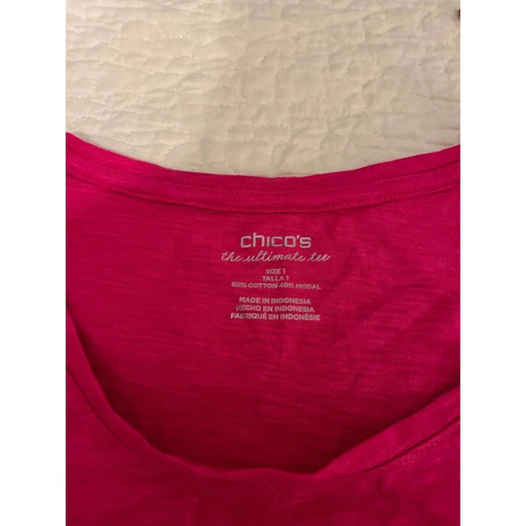 pink scoop basic chico tank top NEW with tags Size 1 - Picture 4 of 5